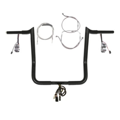 Kit Yaffe precableado negro 14" 1 1/4" Harley Street Glide 2008-2013 con crucero NoABS Foto 1 de 3