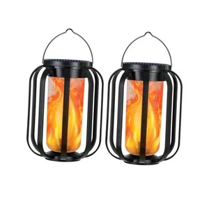 Solar Lantern Outdoor Lights, 2 Pack Waterproof Solar Powered Lanterns with  - Picture 1 of 7