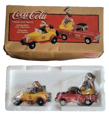Nueva Navidad Coca Cola Polo Norte 1998 dos vehículos fundidos a presión Ertl con elfos Foto 1 de 4