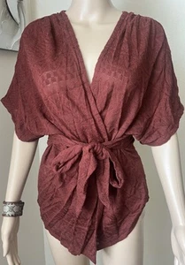NWT MOTH Anthropologie Women’s Knit Wrap Blouse Dolman Sleeve Top Blouse Top S - Picture 1 of 6