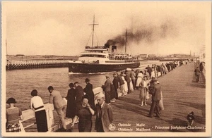 Postal de barco de vapor de colección OSTENDE, Bélgica "OSTENDE MALLE" barco de correo ferry - Imagen 1 de 2