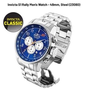 Invicta S1 (23080) 48 mm Men's Stainless Steel Rally Watch - Silver - Picture 1 of 5