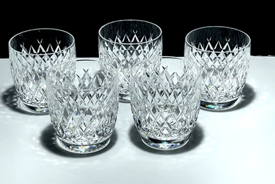 5 VASOS VASO VINTAGE WATERFORD CRISTAL BOYNE ANTIGUOS 3 3/8" Foto 1 de 4