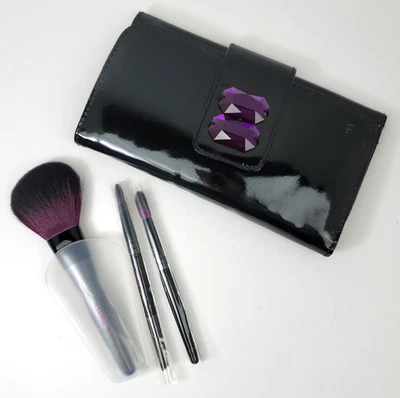 Juego de brochas de maquillaje Lancome estuche negro cara completa #1 mezcla sombra #17 doble extremo #18 Foto 1 de 4