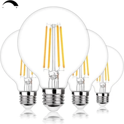 G25 LED Edison Dimmable Globe Light Bulbs 4 Count (Pack of 1), Warm White  - Image 1 of 4
