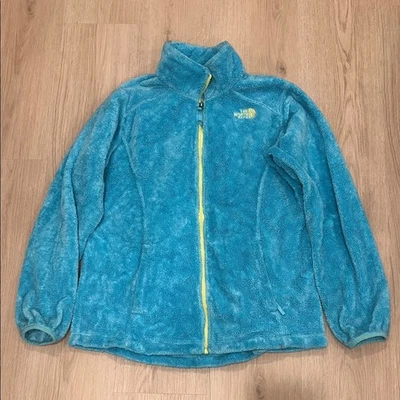 The North Face Size XL Turquoise Fleece with Yellow Zipper - Image 1 of 4