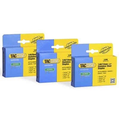 Tacwise Heftklammern Edelstahl 6000 Stück 8mm, 10mm, 12mm für NEU - Bild 1 von 4