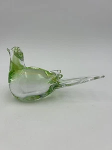 Adatto per Avenue Crystal L.T.D. Fermacarte uccellino verde senza scheggiature o crepe made in chi - Foto 1 di 9