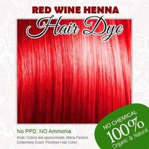 Red Wine Henna Hair Dye - 100% Organic and Chemical free henna for hair color - Picture 1 of 2