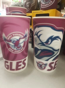 NRL Manly Warringah Sea Eagles NRL Plastic Tumbler x 2 - Bild 1 von 1