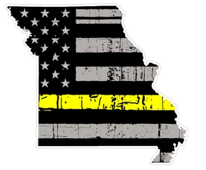 Missouri State (E26) Thin Yellow Line Dispatch Vinyl Decal Sticker Car/Truck Lap - Picture 1 of 1