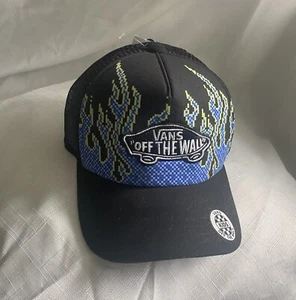 VANS KID'S OFF THE WALL PIXEL FLAME TRUCKER HAT - Picture 1 of 7