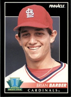 1992 Pinnacle Brian Barber St. Louis Cardinals #298 Baseball Card - Image 1 of 2