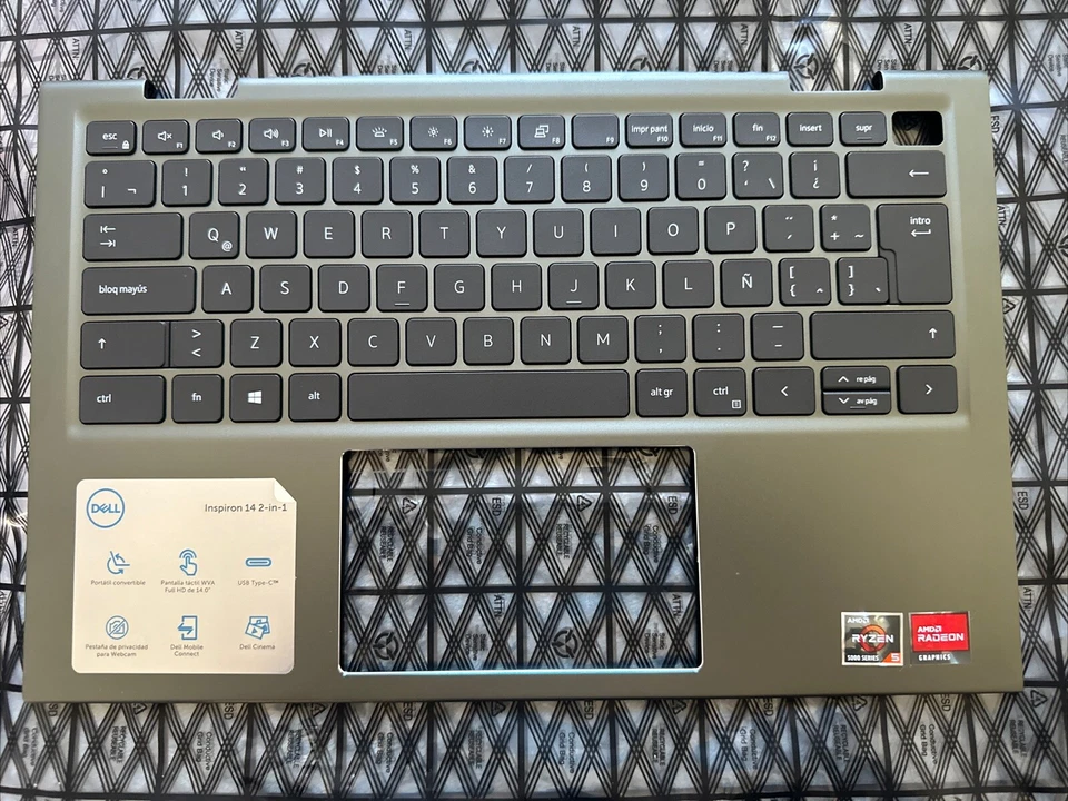 OEM DELL Inspiron 5410 7415 Palmrst W Backlit Keyboard SPANISH - VJ2PX 52T8N