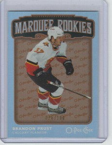 06/07 OPC Calgary Flames Brandon Prust Rainbow Rookie RC card #575 Ltd #26/100