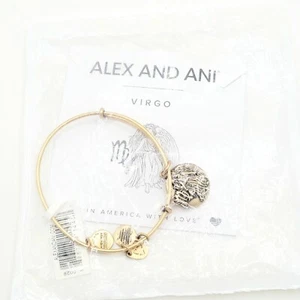 Alex and Ani Virgo III erweiterbares Drahtarmband in raffaelischem Gold Neu in Verpackung - Bild 1 von 6