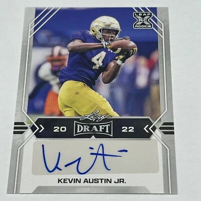 2022 Leaf Draft Football Kevin Austin Jr. RC Auto - Jacksonville Jaguars BA-KA2 - Image 1 of 4