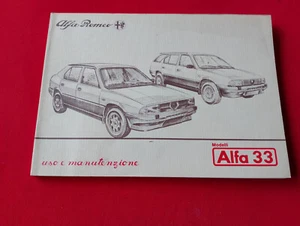 ALFA ROMEO modelli ALFA 33 LIBRETTO USO E MANUTENZIONE - Foto 1 di 4