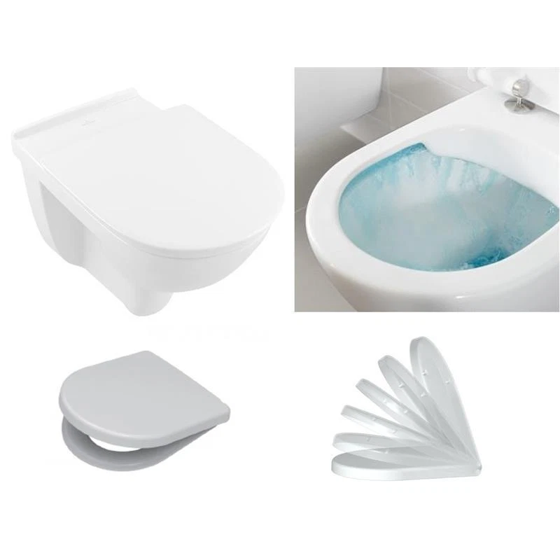 Villeroy & Boch O.Novo Vita Wand WC erhöhter Sitz Tiefspüler directflush m. Sitz - Bild 1 von 2