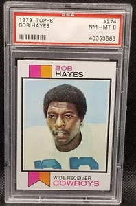 1973 Topps, PSA 8, BOB HAYES, #274, Dallas Cowboys, PSA 8, HOF - Picture 1 of 2