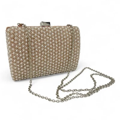 Rosantica Santi Beaded Imitation Pearl Chain Clutch Bag Purse - Image 1 of 4