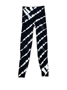 Victoria's Secret Women's Black/White Wave Tie Dye Seamless Tights Size XS - Picture 1 of 3
