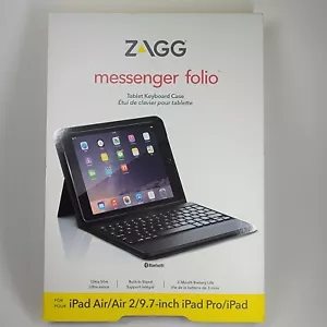 ZAGG Messenger Folio Case Bluetooth Keyboard for Apple iPad Pro Air 2 9.7-inch - Picture 1 of 8