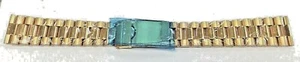 New Bulova Accutron SOLID LINK Goldtone Band w/Straight Ends - Picture 1 of 3