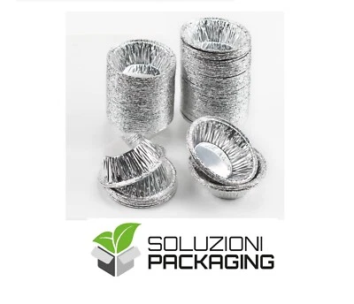 CONTITAL Pirottini  Alluminio C1G, Vaschette monouso circolari muffin 100 pezzi - Immagine 1 di 4