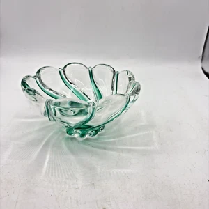 Vintage Mikasa Peppermint Green Swirl Crystal Glass Candy Dish - Picture 1 of 9