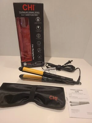 CHI Hair Straightener Tourmaline Ceramic 3-in-1 Styling Iron 1" - Open Box - Image 1 of 4