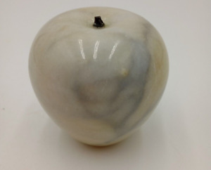 Carved Alabaster Stone Apple Fruit Vintage