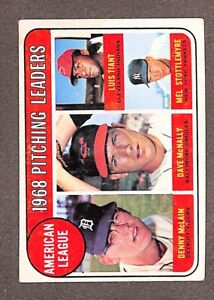 1969 Topps Baseball #9 American League Pitching Leaders Tiant McClain