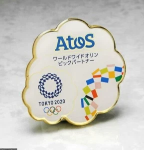 OLYMPIC PINS BADGE 2020 TOKYO JAPAN WORLDWIDE PARTNER SPONSOR ATOS MEDIA - Picture 1 of 2