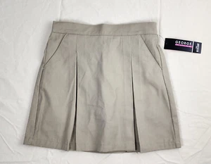 Girls Khaki Twill Scooter w/Pockets by George Sz 10 NWT - Picture 1 of 3