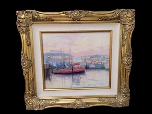 Thomas Kinkade FISHERMAN'S WHARF, SAN FRANCISCO 18x20 framed Print - Picture 1 of 6