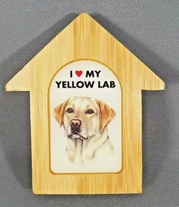 I Love My Yellow Lab Casetta per Cani in Legno Padiglione in Legno Regali - Foto 1 di 2