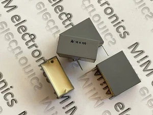 4x AV ARCOTRONICS 10uF 100V Bipolar Capacitor NOS - Picture 1 of 3
