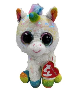 Juguete de peluche Ty Flippables - Pixy el unicornio, ojos brillantes, MWMT - Imagen 1 de 6