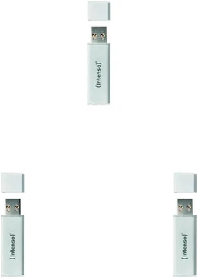 Alu Line - Chiavetta USB Da 4GB - Pendrive USB 2.0, Argento (Confezione Da 3) - Immagine 1 di 4