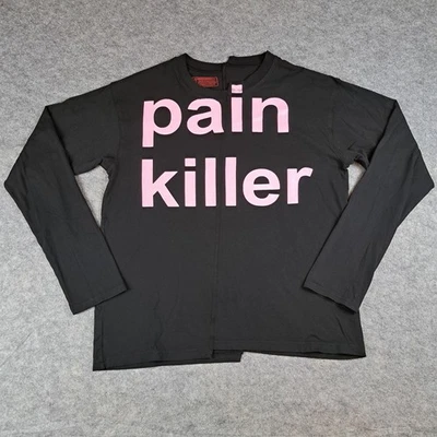 Camisa Joy Divizn Para Hombres Grande Negra Manga Larga Pain Killer Grunge Camiseta Foto 1 de 4