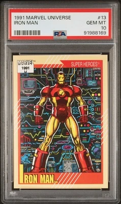 1991 年漫威宇宙钢铁侠 #13 PSA 10 宝石完好 — 第 1/2 张图片