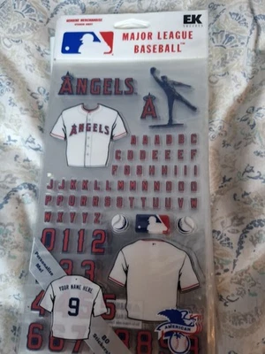 30 Los Angeles Angels Sticker Sheets - Anaheim - Personalize Your Own Jersey  - Image 1 of 2