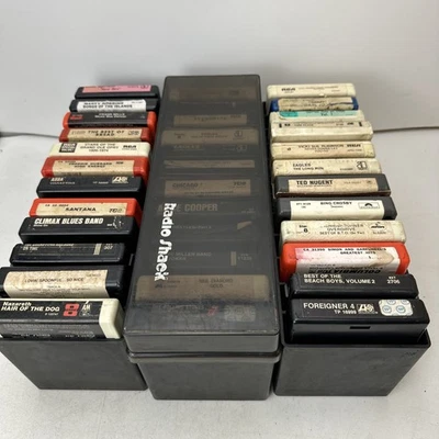 Lot of 36 8 Track Tapes Eagles Abba Foreigner Chicago Aerosmith AS IS UNTESTED - Image 1 of 4