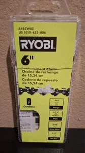 RYOBI 6 pulgadas Cadena de motosierra de complemento completo de repuesto calibre 0,043, 38 eslabones OB - Imagen 1 de 2