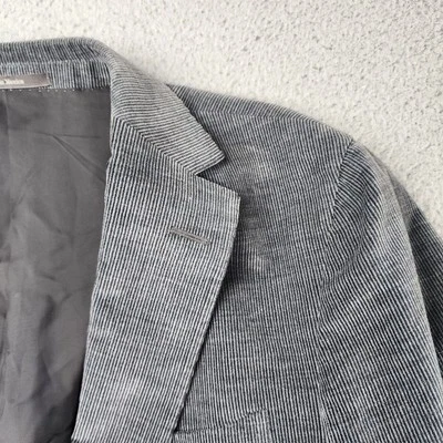 Blazer Abrigo Deportivo Vintage Z Zegna 36 38 Gris Pana Gota 8 Deco Años 80 90 Acanalado Foto 1 de 4