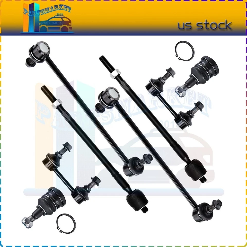 For Mitsubishi Eclipse Suspension 8 Front & Rear Sway Bar Tie Rod Ball Joint Kit Foto 1 de 4
