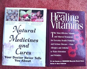 2 Books - Natural Medicines and Cures & Healing w/Vitamins - Picture 1 of 2