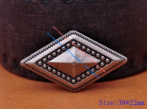 DIY Silver Big Rhombus Studs Punk Rivet Studs Conchos Leathercraft Accessories - Picture 1 of 9