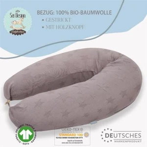 Stillkissen 190x30 XXL Seitenschläferkissen Schwangerschaftskissen Bio Baumwolle - Bild 1 von 5